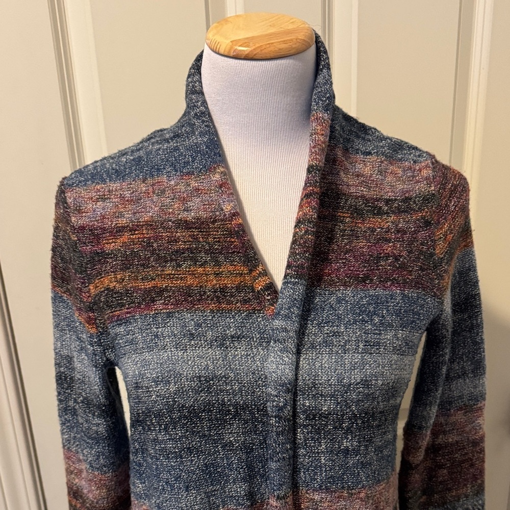 J. Jill Multicolor Long Sleeve Knit Open Front Cardigan - Picture 4 of 14